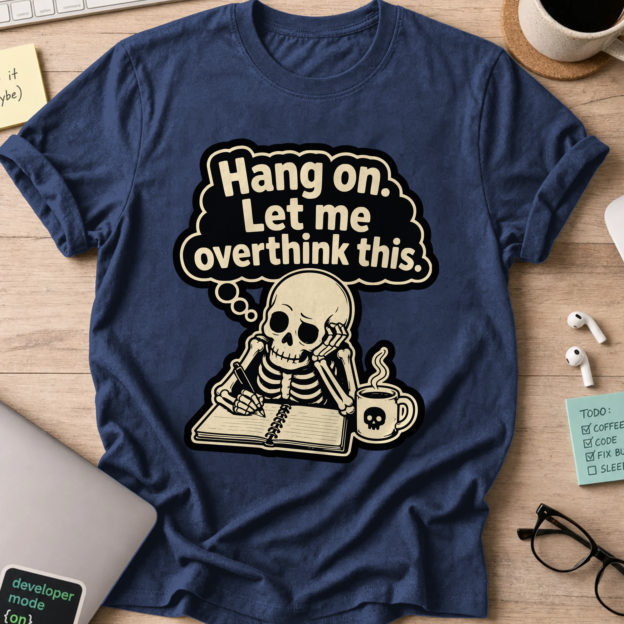 Nerd Collection Artwork T069 Shirt - Navy mockup