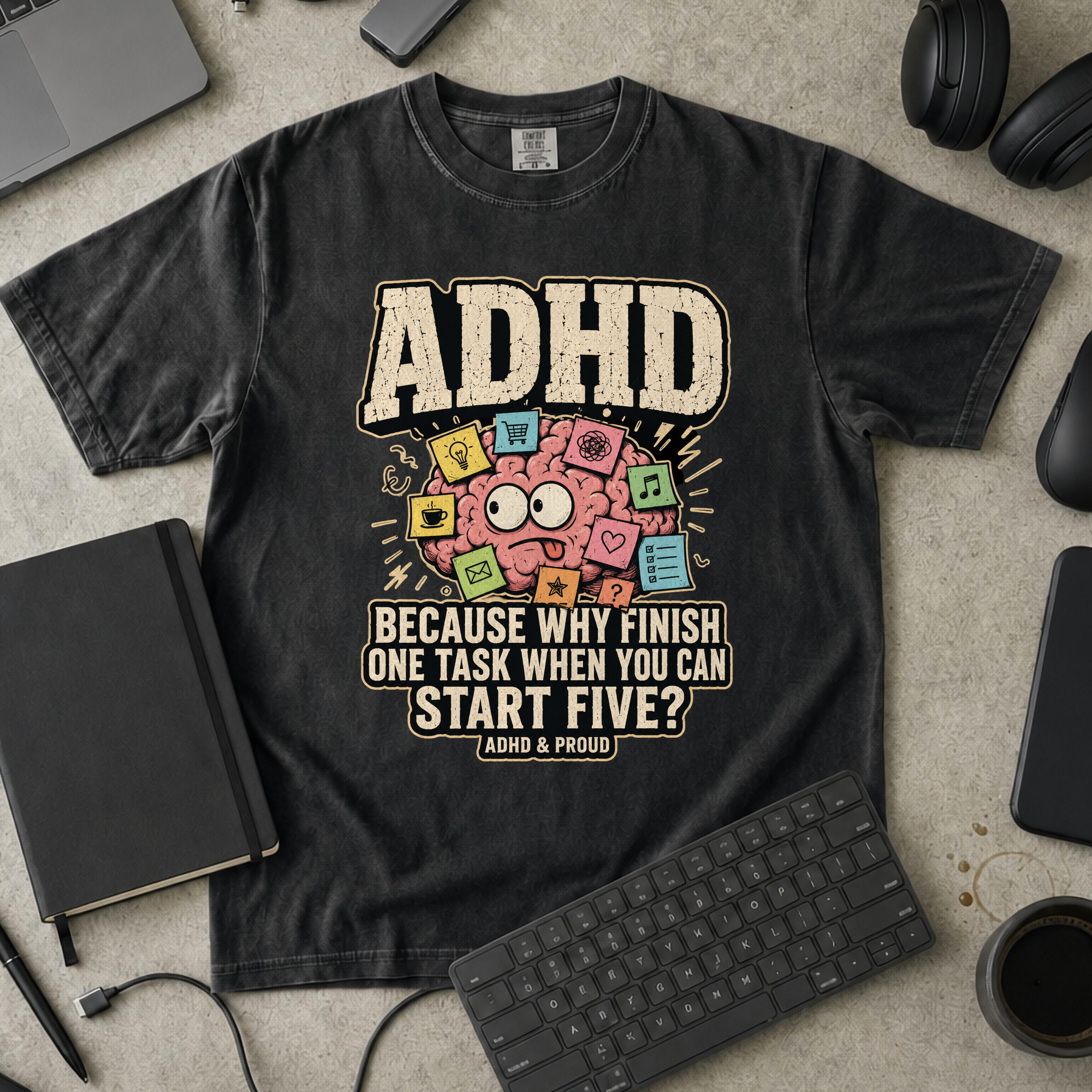 Nerd Collection Artwork T070 Premium Shirt - Black mockup
