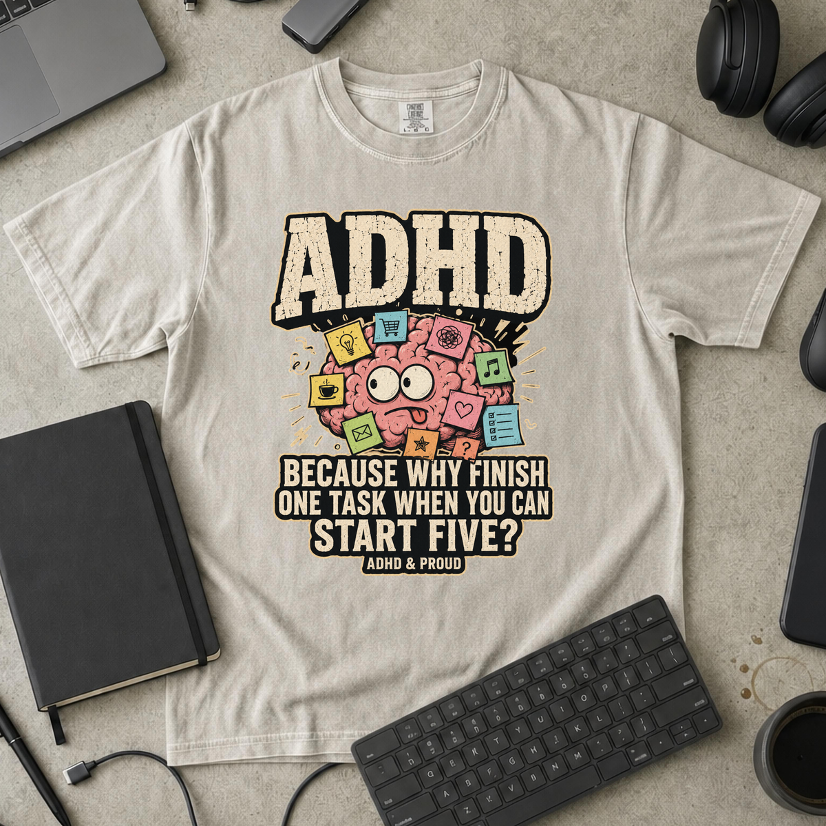 Nerd Collection Artwork T070 Premium Shirt - Ivory mockup