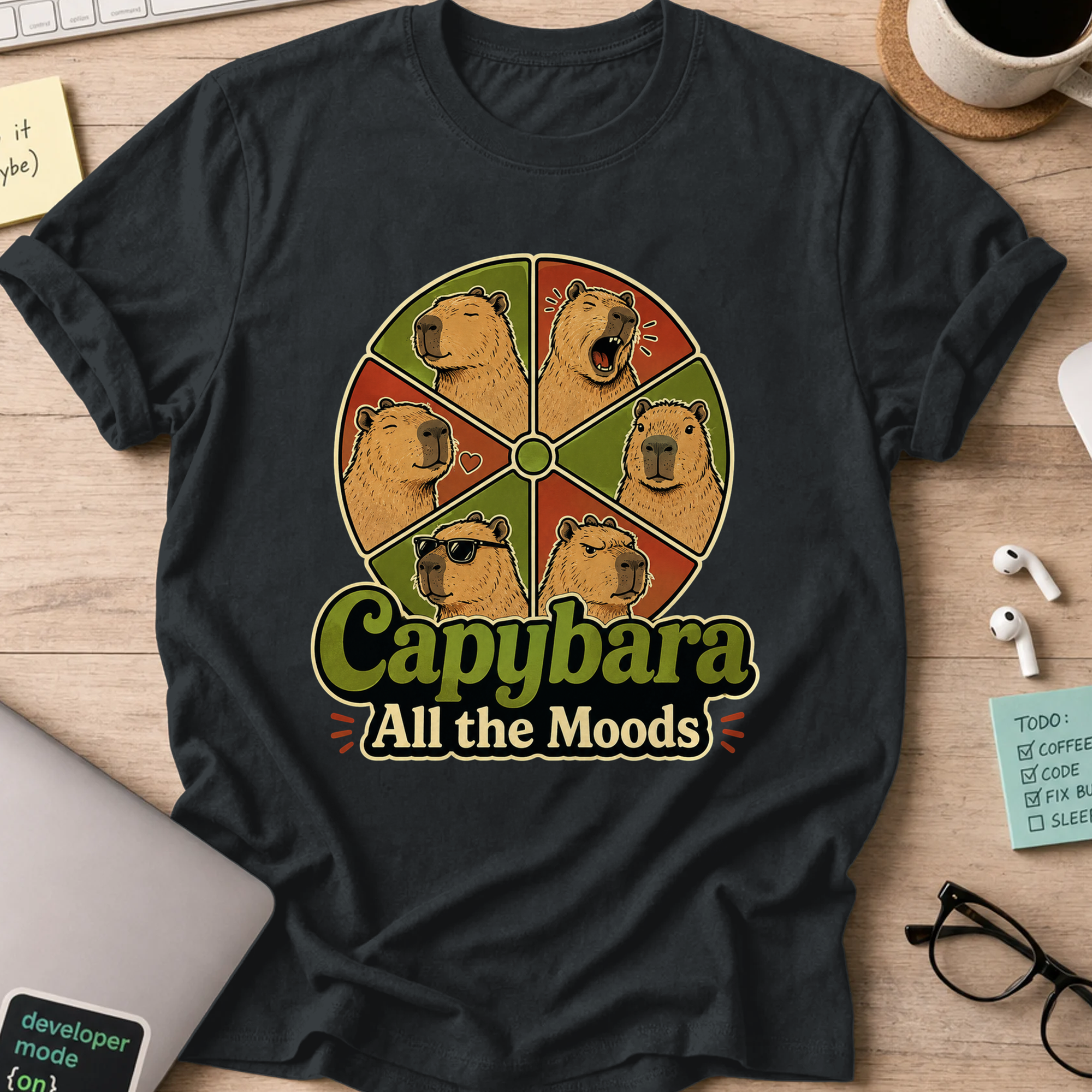 Nerd Collection Artwork T007 Shirt - Black mockup
