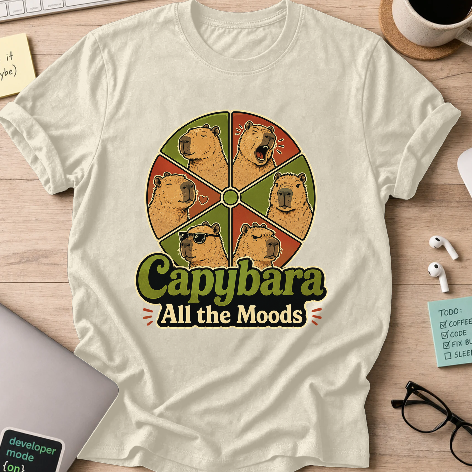 Nerd Collection Artwork T007 Shirt - Natural mockup