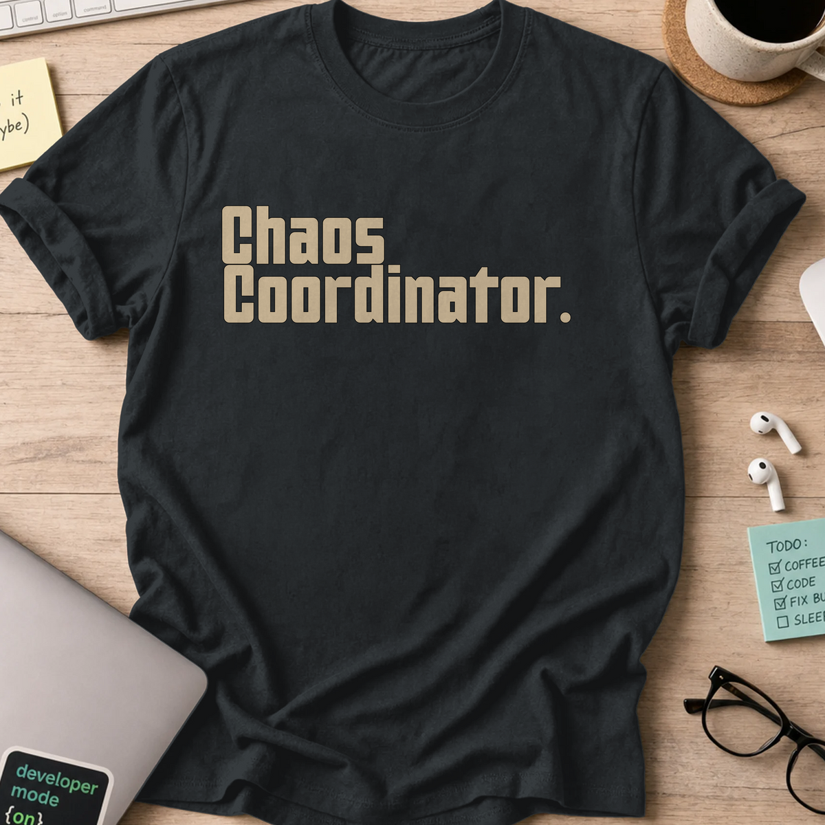 Nerd Collection Artwork T080 Shirt - Black mockup