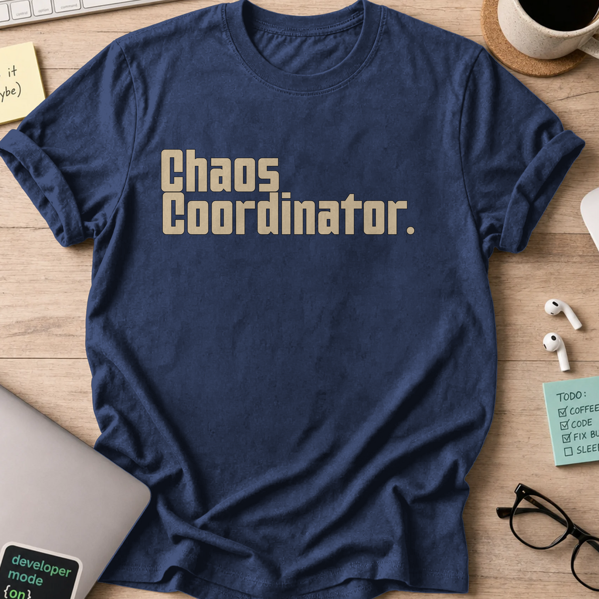 Nerd Collection Artwork T080 Shirt - Navy mockup