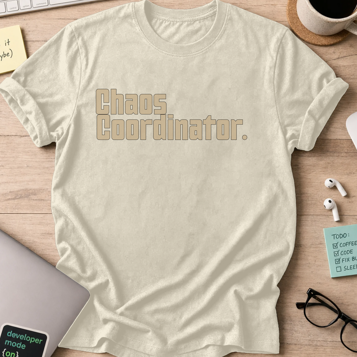 Nerd Collection Artwork T080 Shirt - Natural mockup