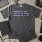 Not Enough Credit Premium Shirt - Pepper mockup