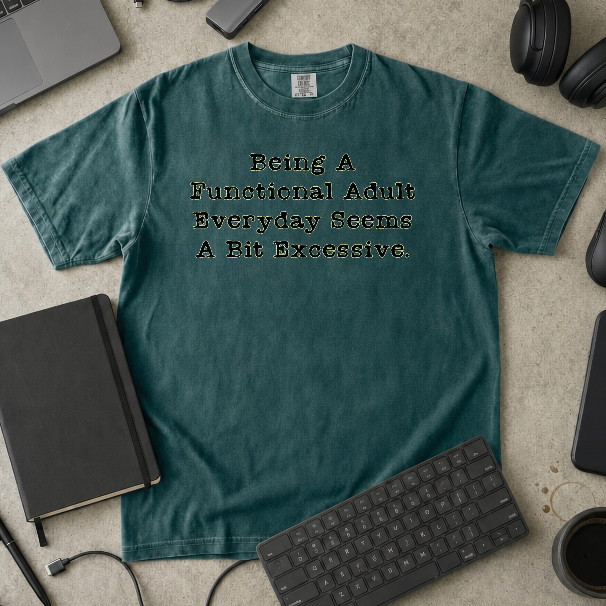 Functional Adult Premium Shirt - Blue Spruce mockup