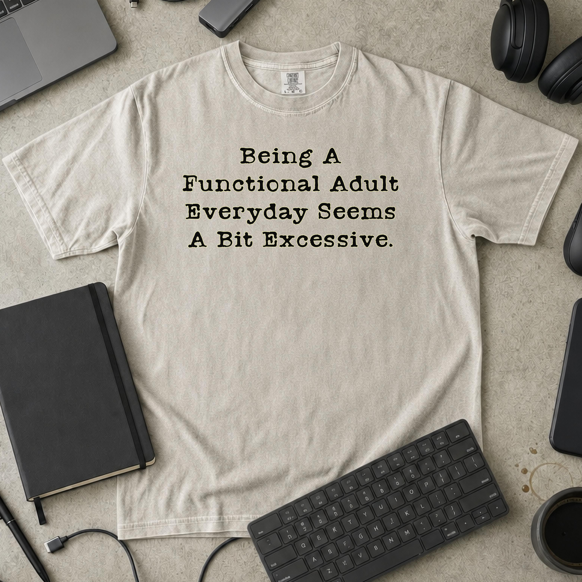 Functional Adult Premium Shirt - Ivory mockup