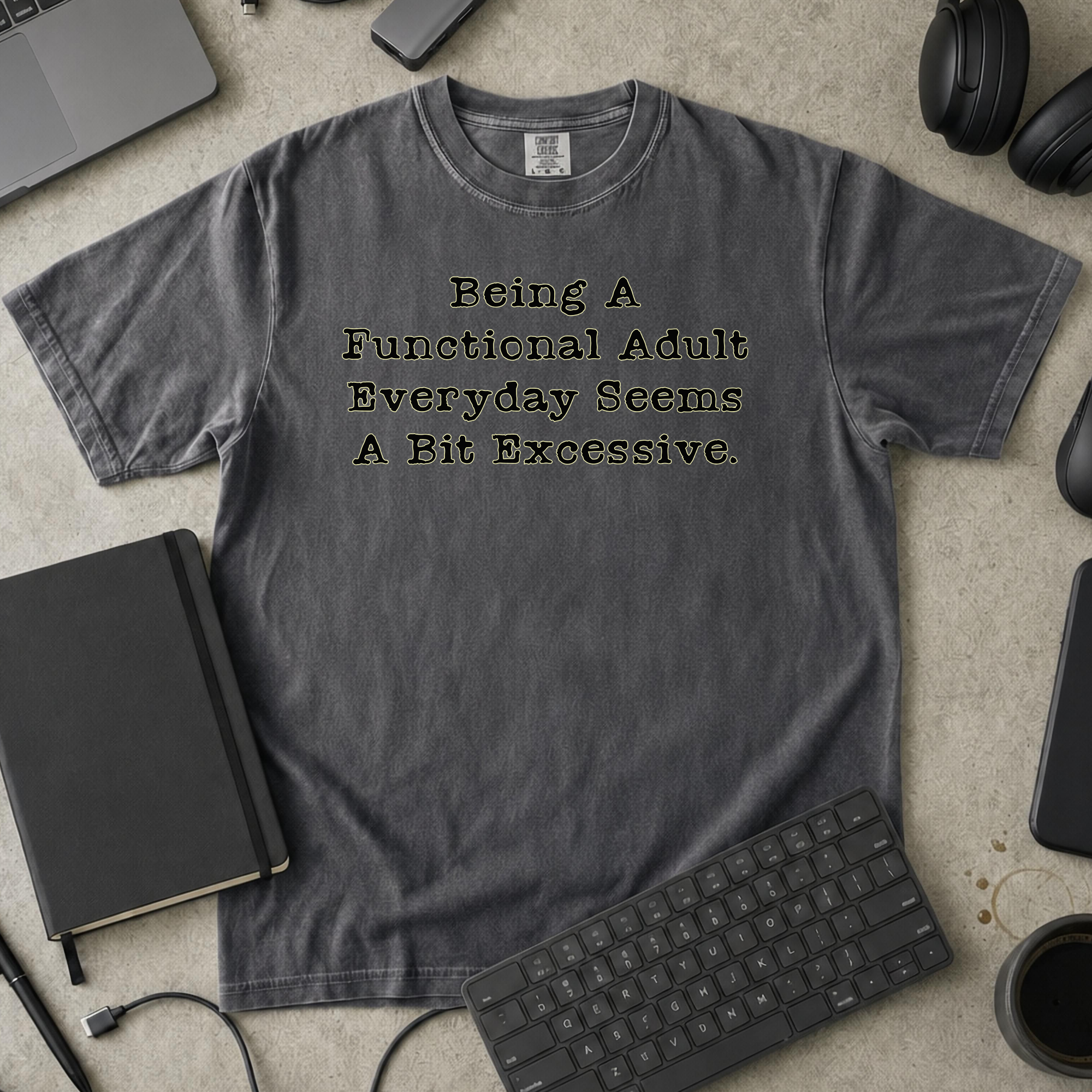 Functional Adult Premium Shirt - Pepper mockup