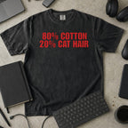80% Cotton, 20% Cat Hair Premium Shirt - Black mockup