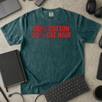 80% Cotton, 20% Cat Hair Premium Shirt - Blue Spruce mockup