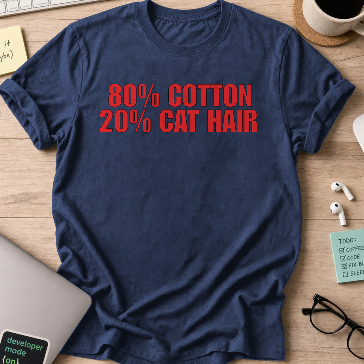 Nerd Collection Artwork T085 Shirt - Navy mockup