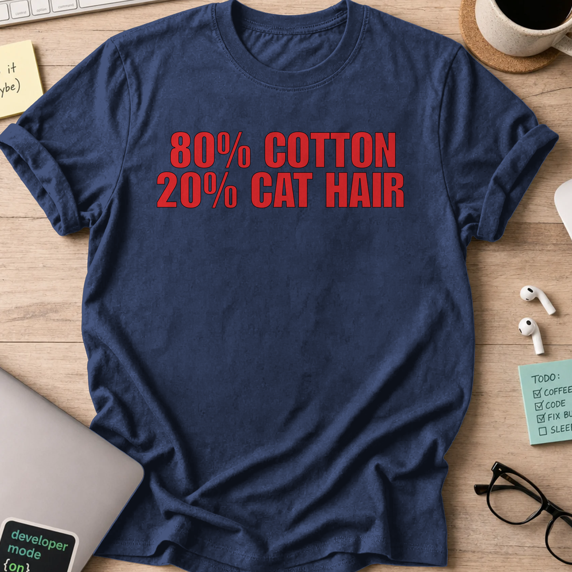 Nerd Collection Artwork T085 Shirt - Navy mockup