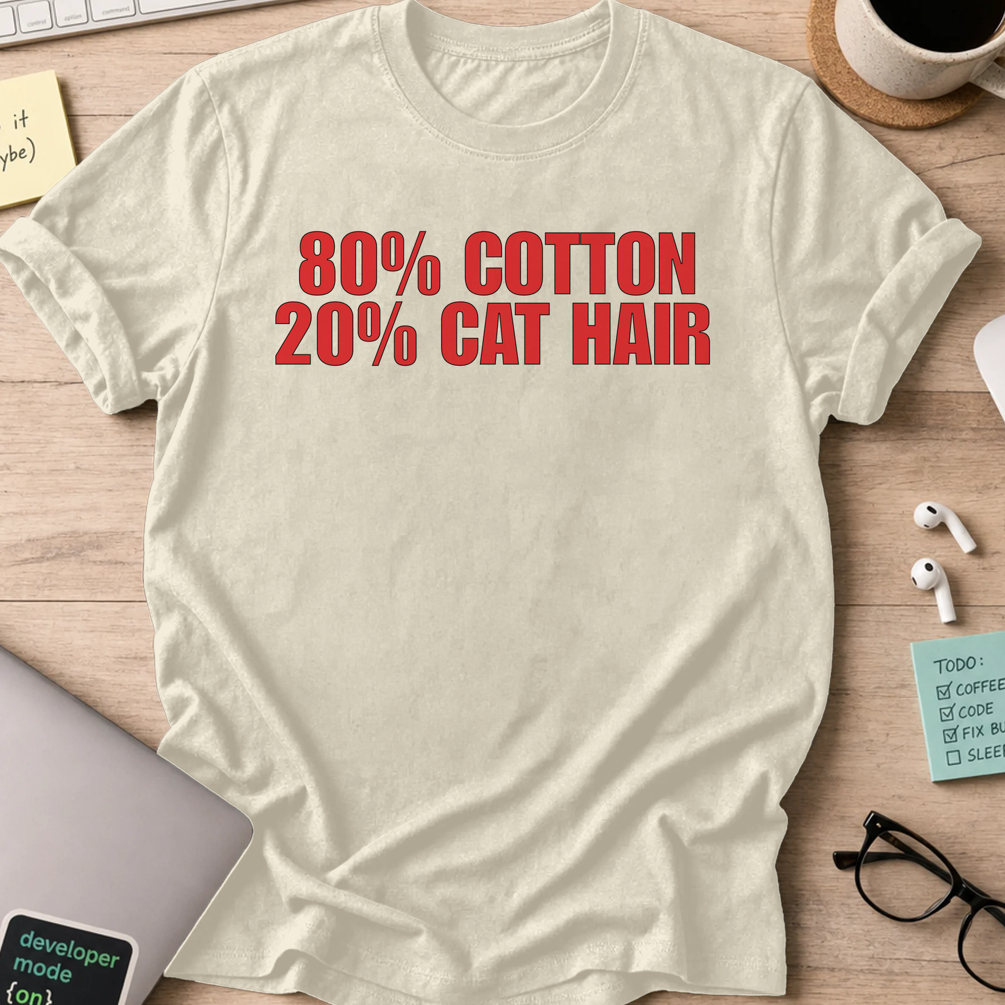 Nerd Collection Artwork T085 Shirt - Natural mockup