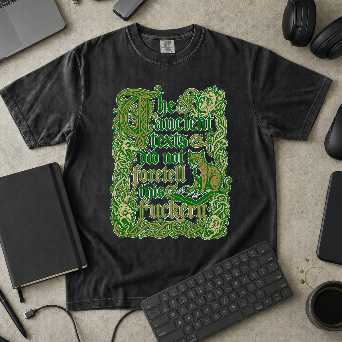Nerd Collection Artwork T086 Premium Shirt - Black mockup