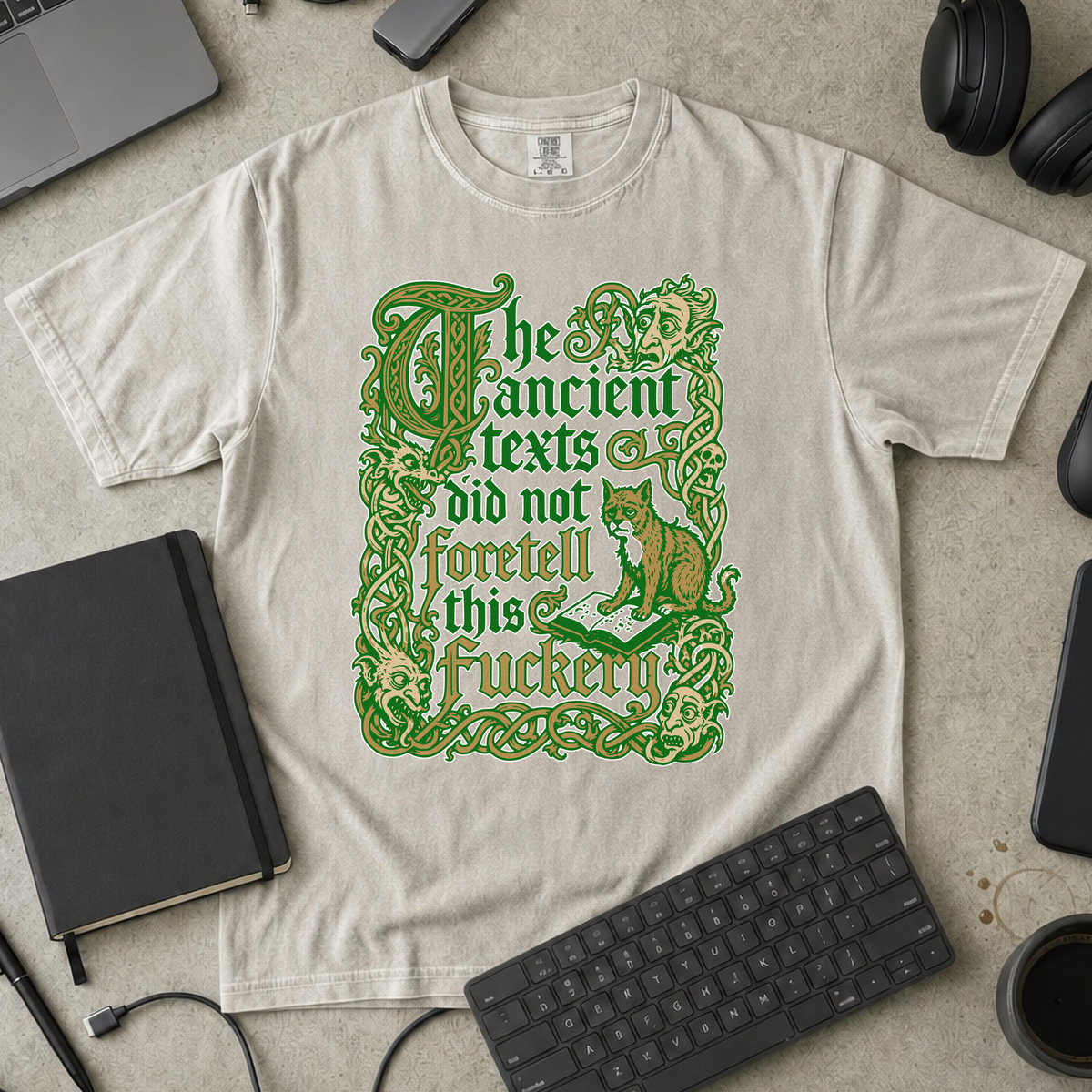 Nerd Collection Artwork T086 Premium Shirt - Ivory mockup
