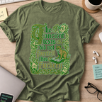 Ancient Texts Nerd Shirt - Military Green mockup
