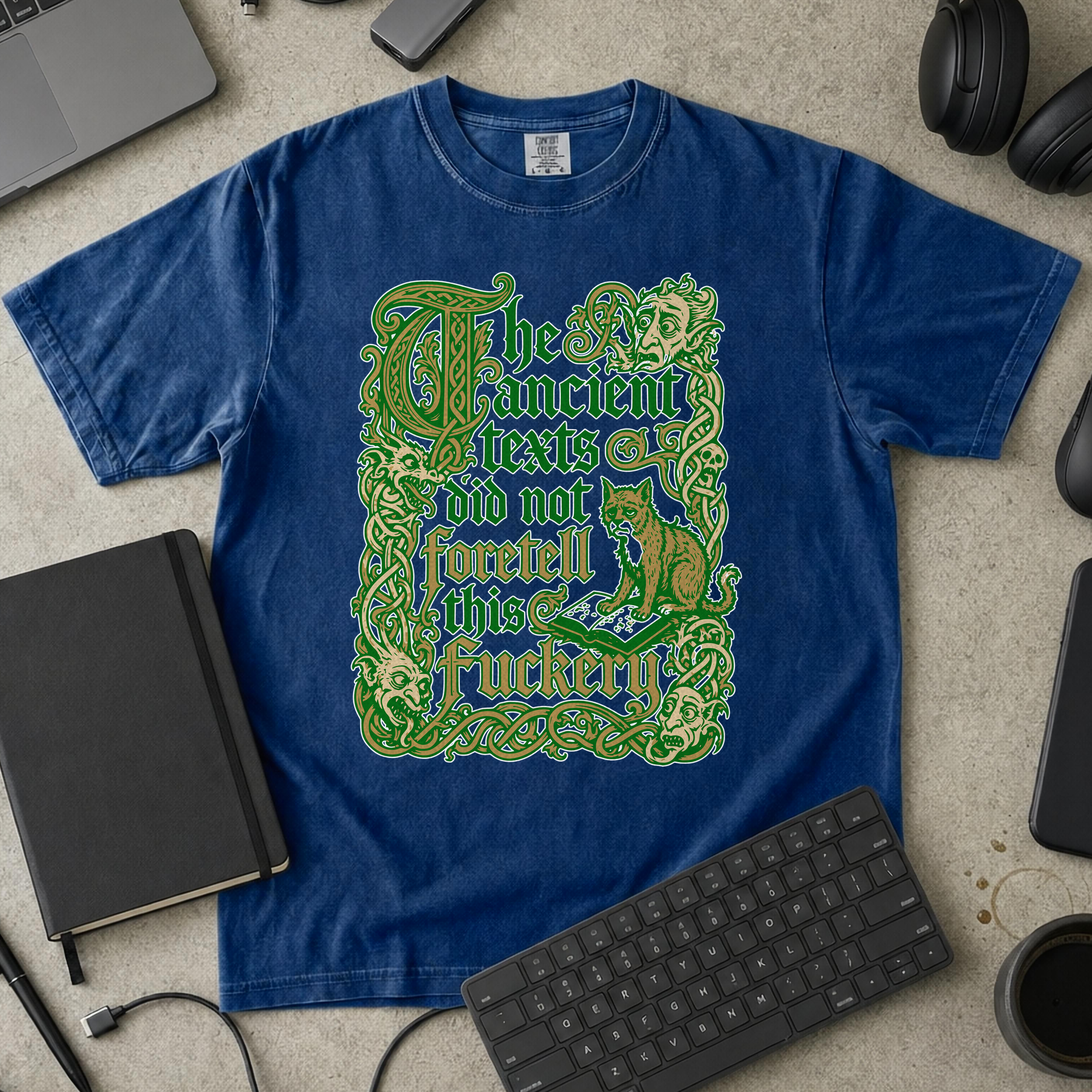 Nerd Collection Artwork T086 Premium Shirt - True Navy mockup