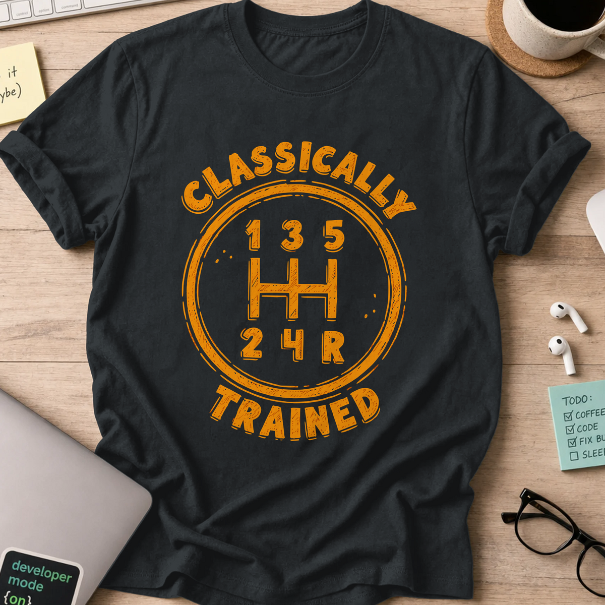Classically Trained Nerd Shirt - Black mockup