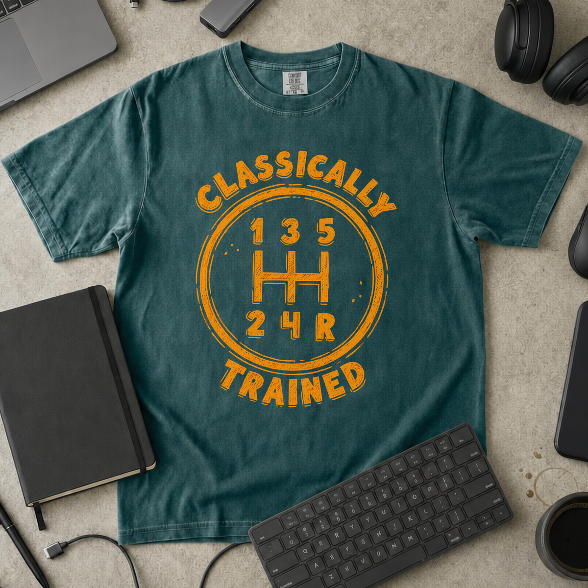 Nerd Collection Artwork T087 Premium Shirt - Blue Spruce mockup