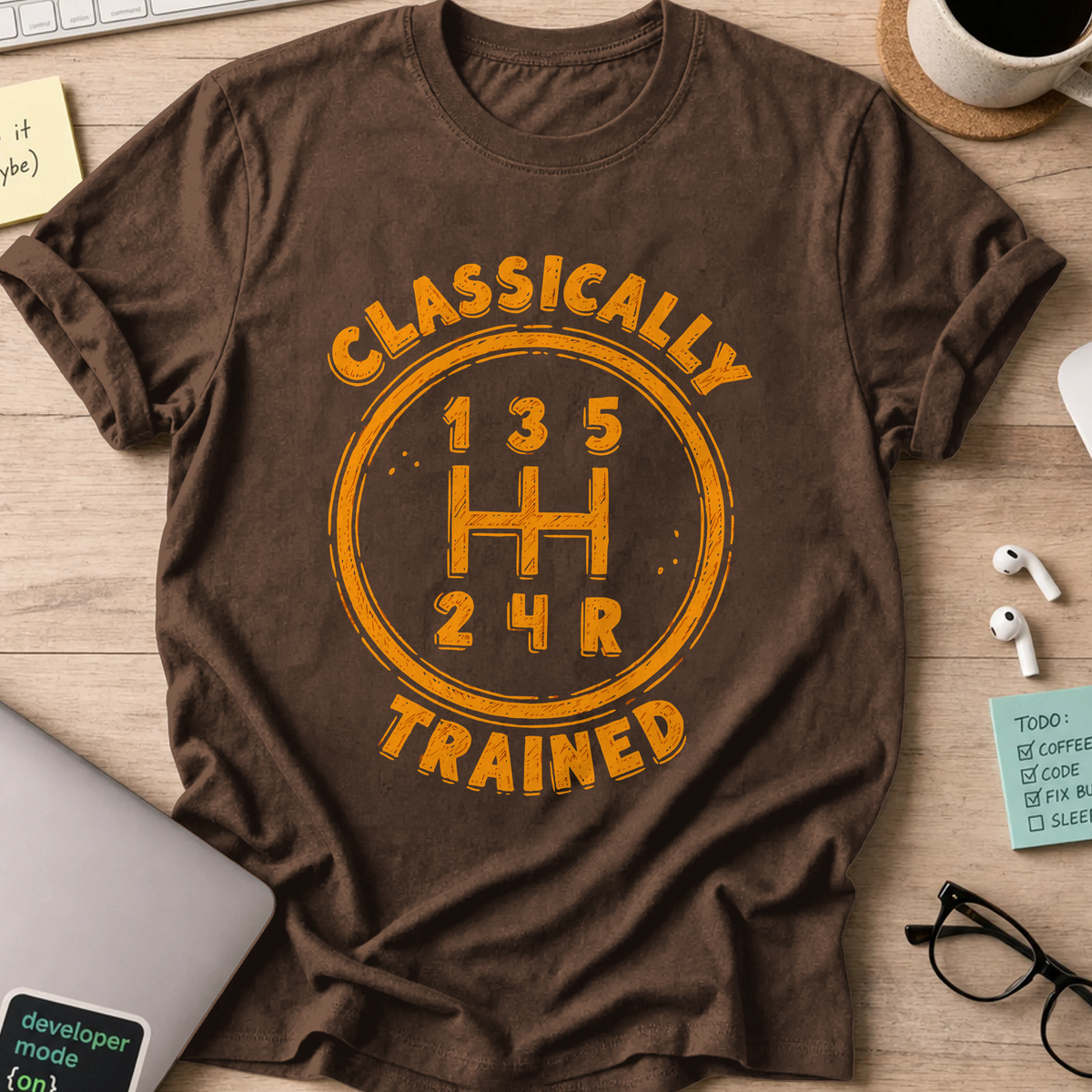 Classically Trained Nerd Shirt - Dark Chocolate mockup