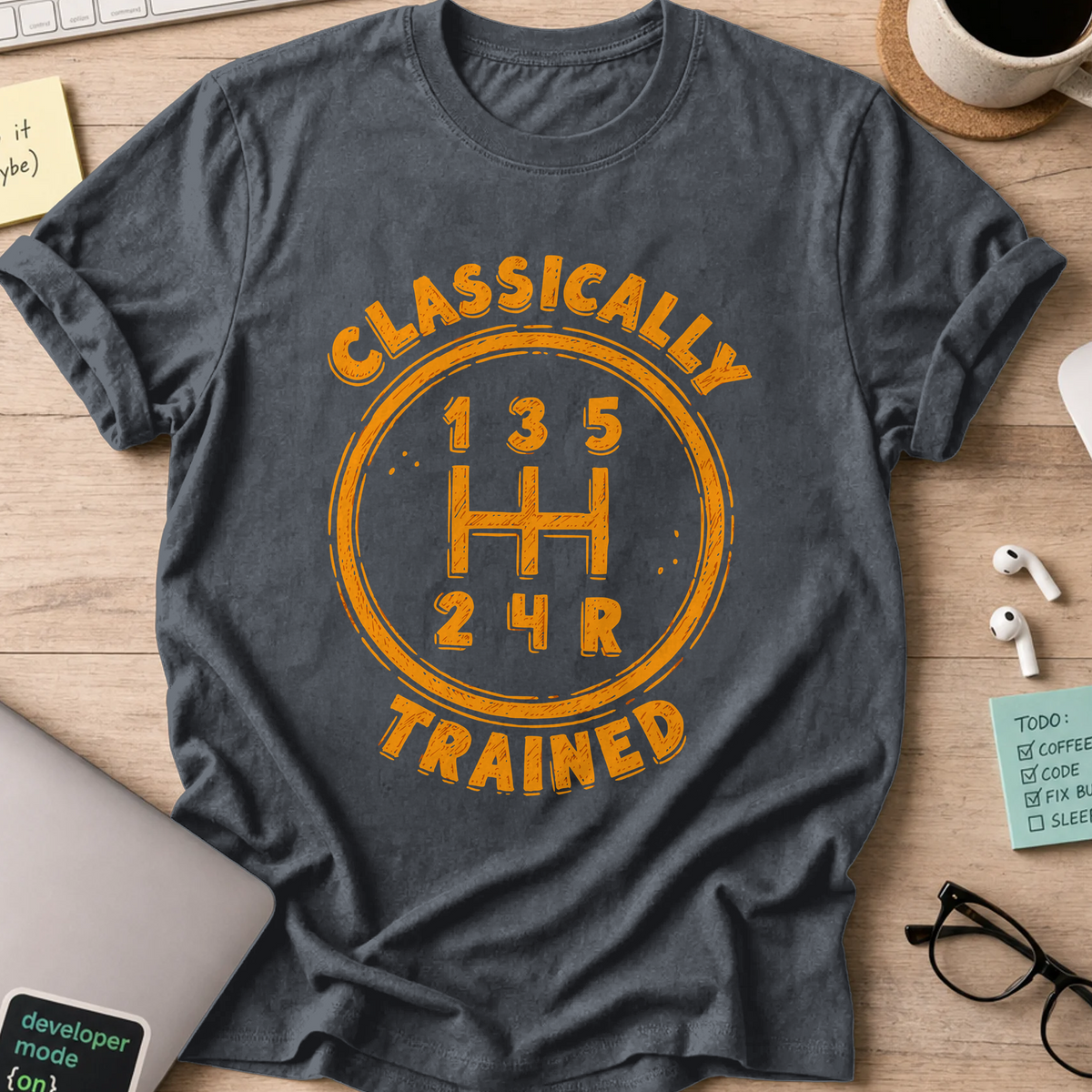 Classically Trained Nerd Shirt - Dark Heather mockup