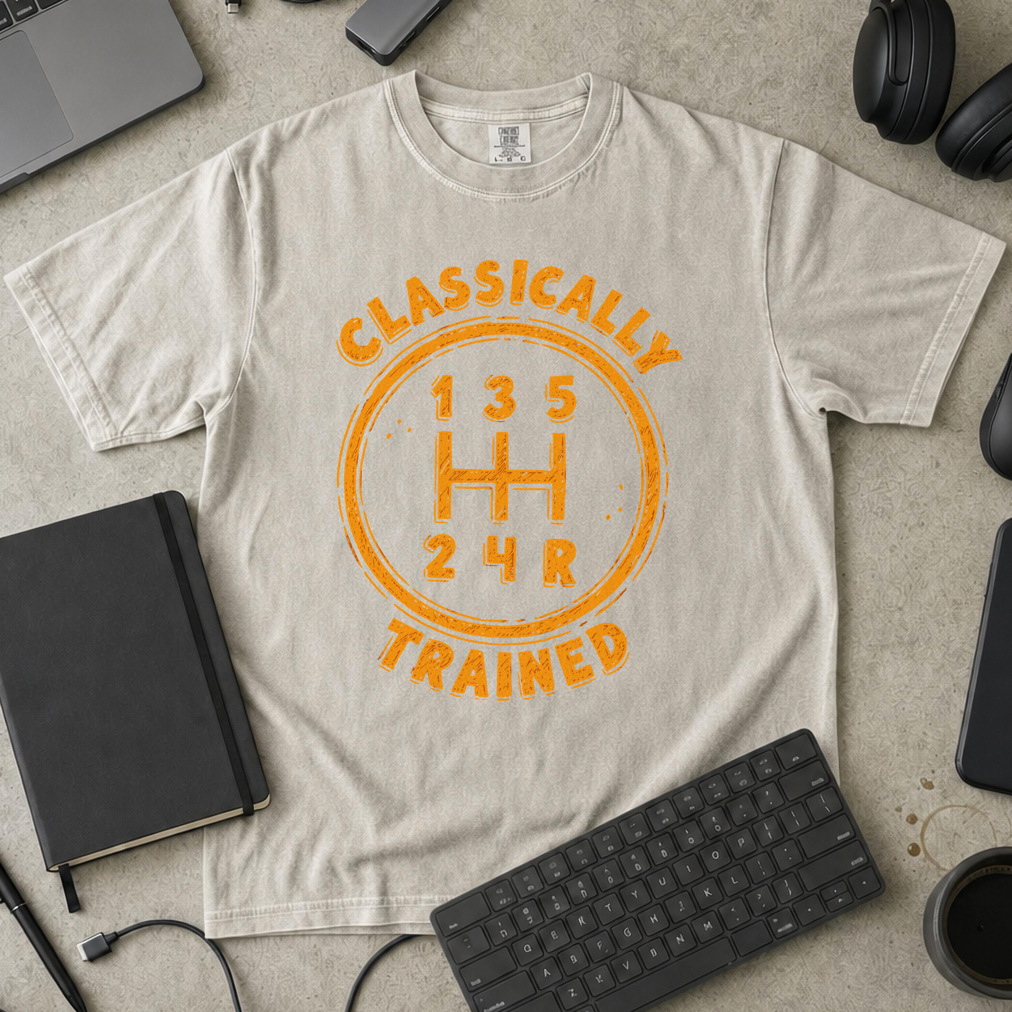 Nerd Collection Artwork T087 Premium Shirt - Ivory mockup