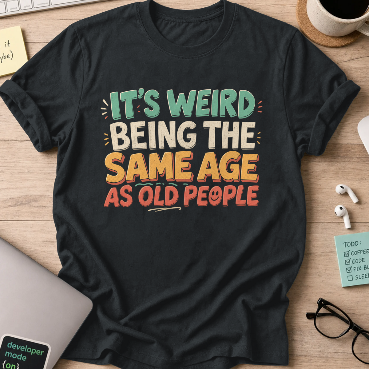 Nerd Collection Artwork T088 Shirt - Black mockup