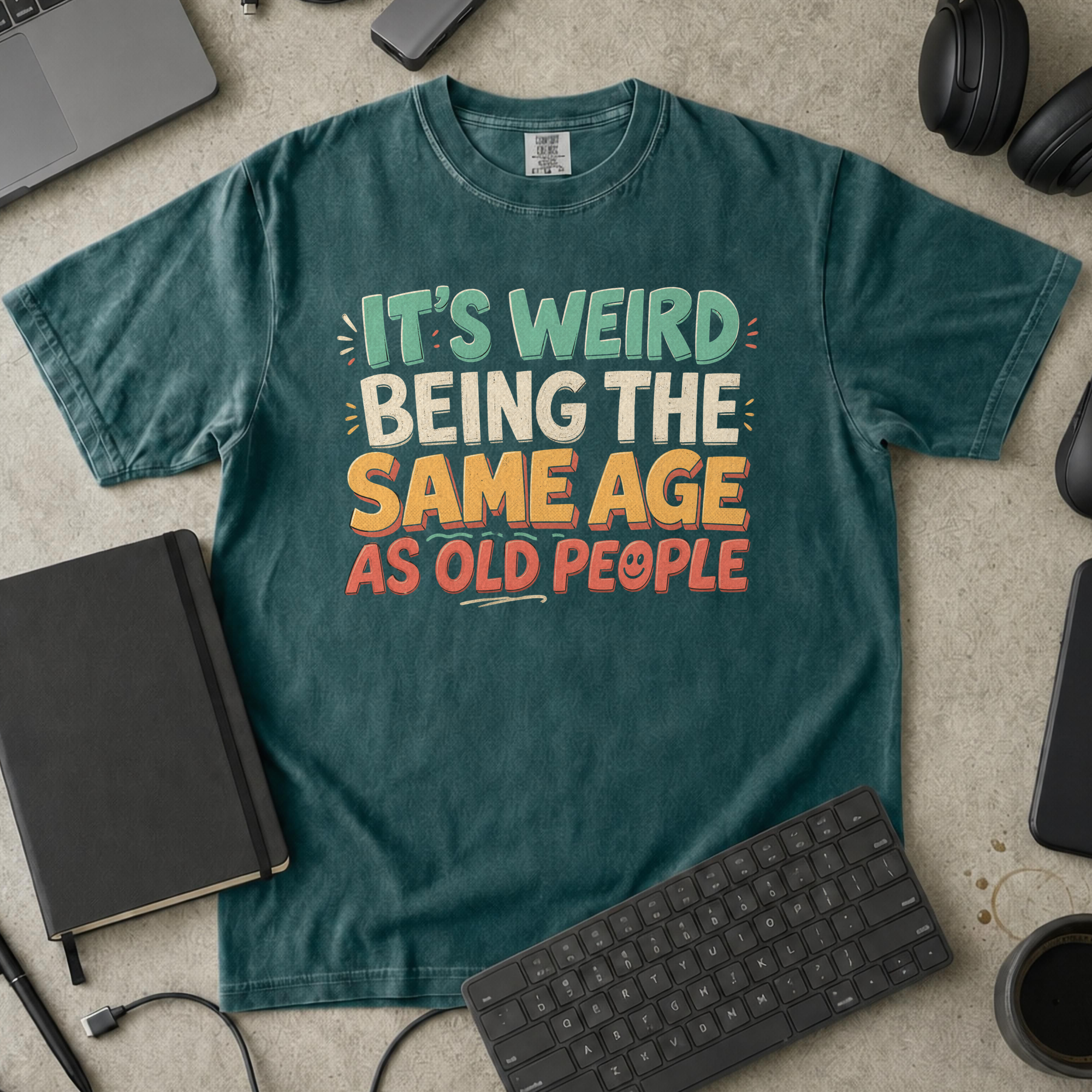 Nerd Collection Artwork T088 Premium Shirt - Blue Spruce mockup