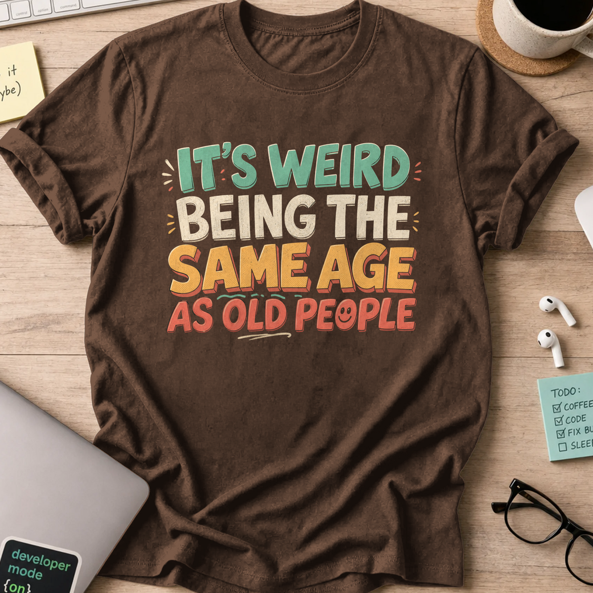 Nerd Collection Artwork T088 Shirt - Dark Chocolate mockup
