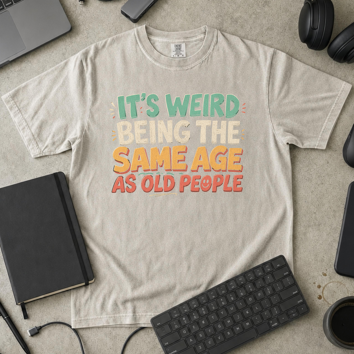 Nerd Collection Artwork T088 Premium Shirt - Ivory mockup