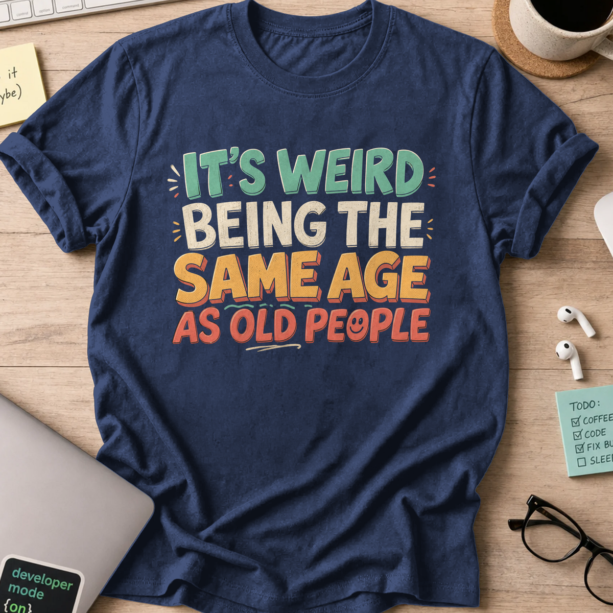 Nerd Collection Artwork T088 Shirt - Navy mockup
