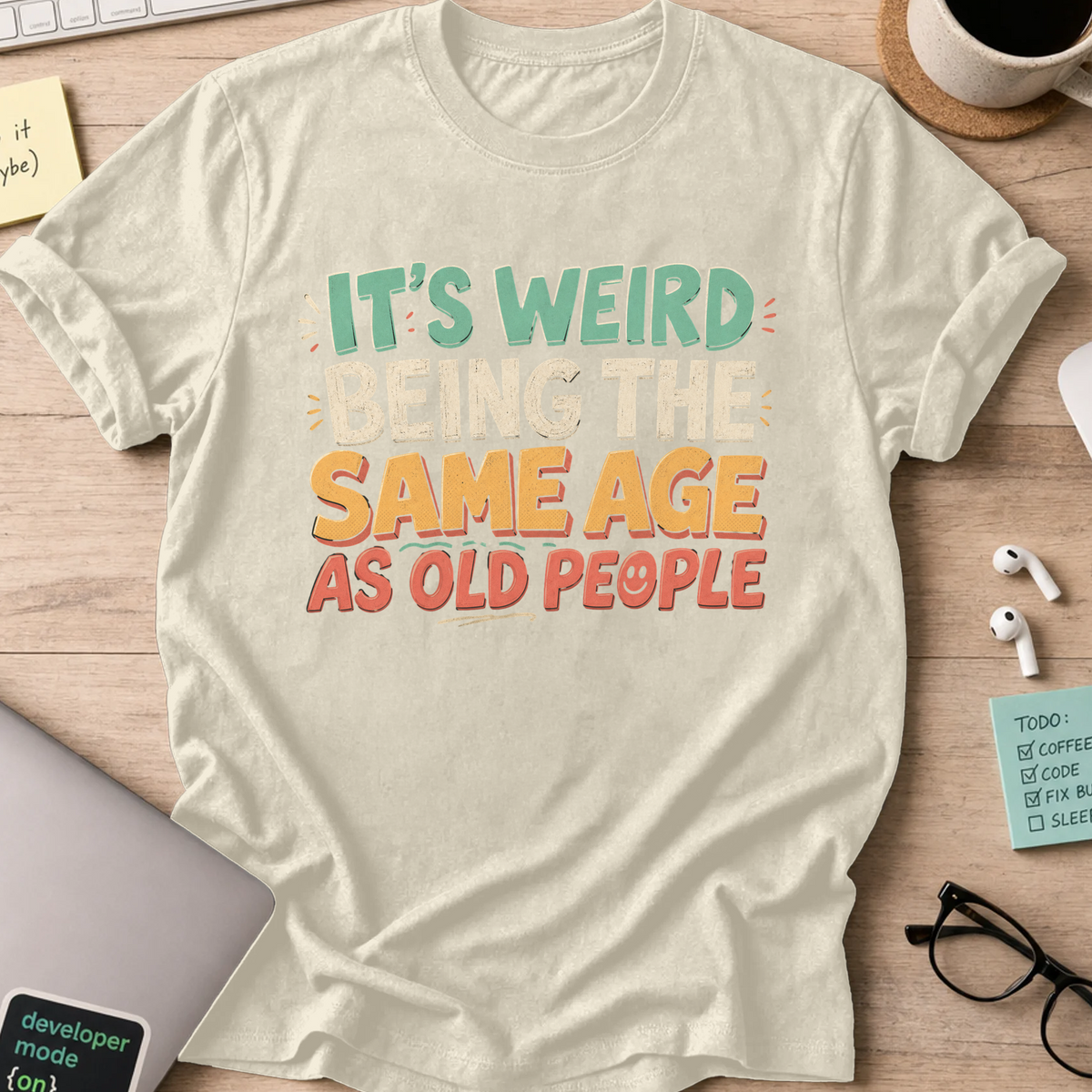 Nerd Collection Artwork T088 Shirt - Natural mockup