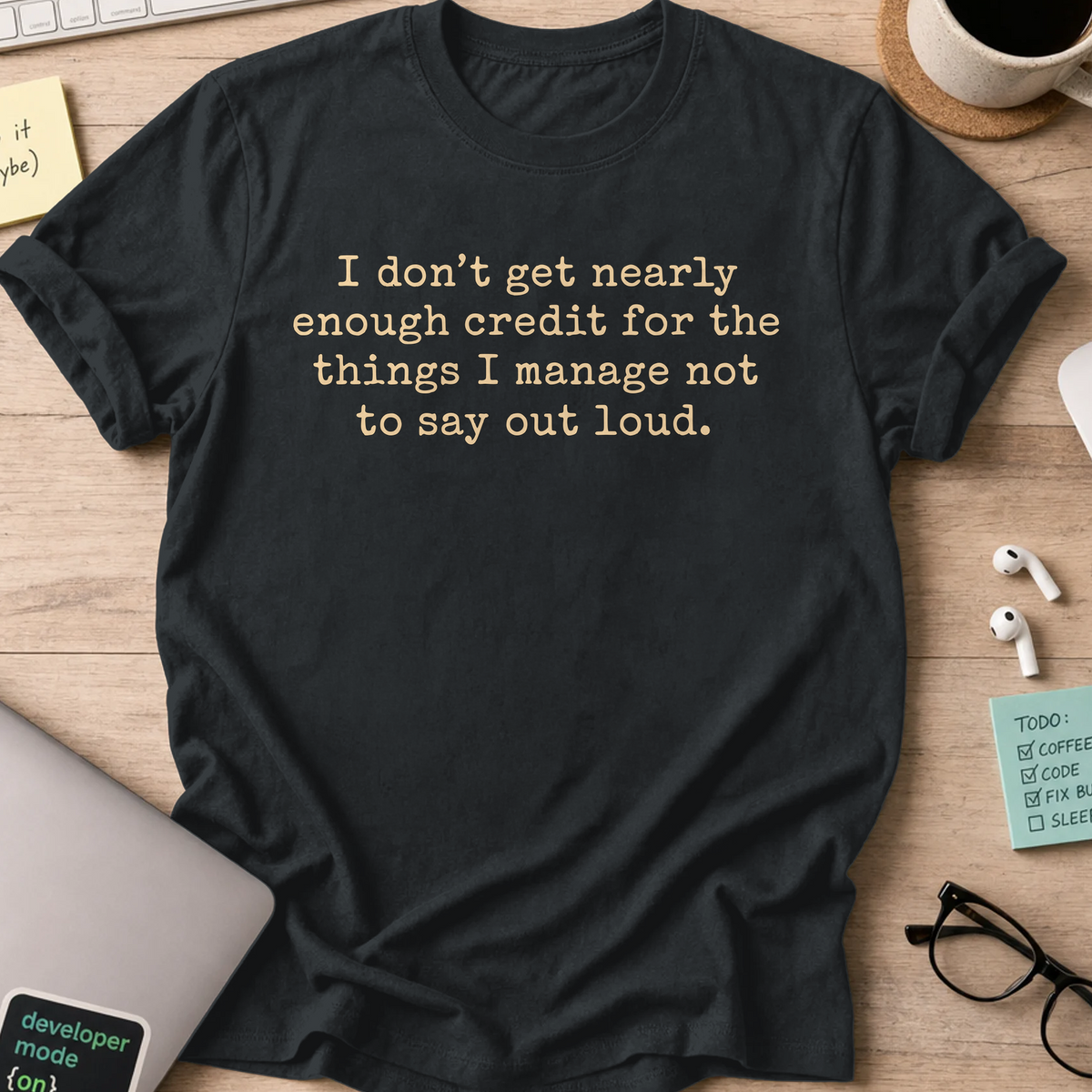 Nerd Collection Artwork T089 Shirt - Black mockup