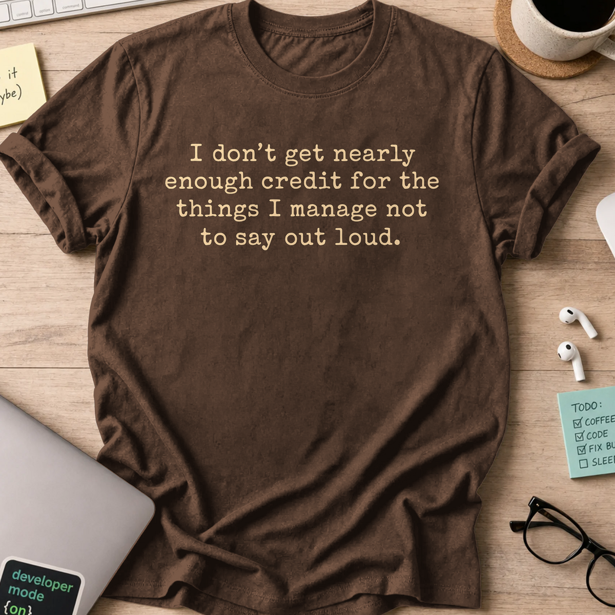 Nerd Collection Artwork T089 Shirt - Dark Chocolate mockup
