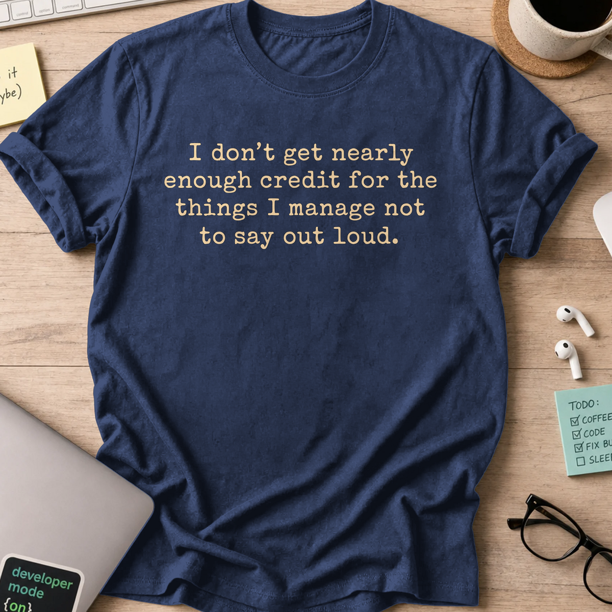 Nerd Collection Artwork T089 Shirt - Navy mockup