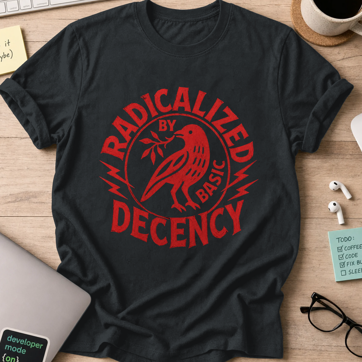 Nerd Collection Artwork T090 Shirt - Black mockup