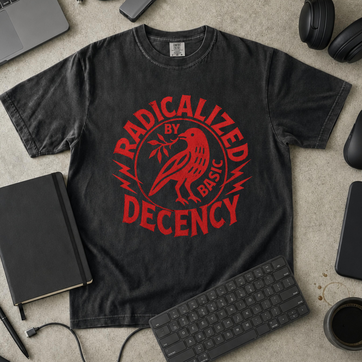Radically Decent Premium Shirt - Black mockup