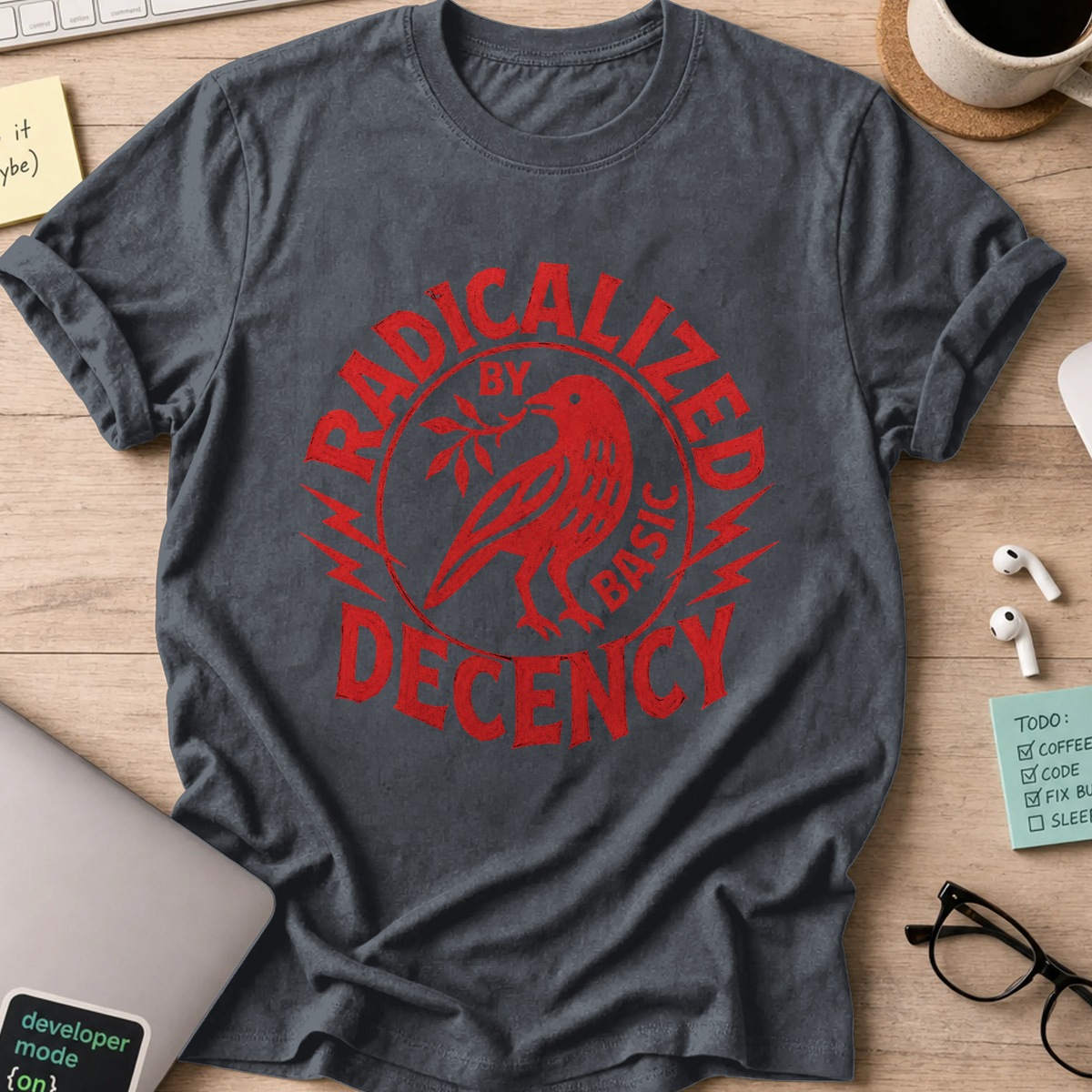 Nerd Collection Artwork T090 Shirt - Dark Heather mockup