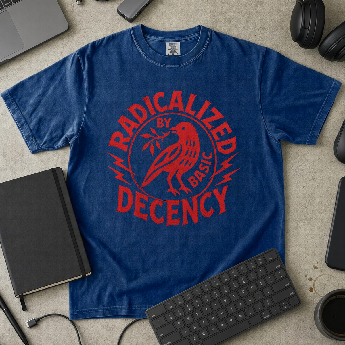 Radically Decent Premium Shirt - True Navy mockup