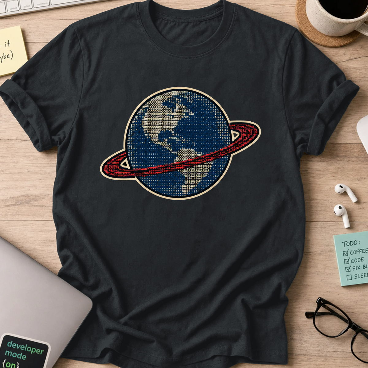 Nerd Collection Artwork T092 Shirt - Black mockup