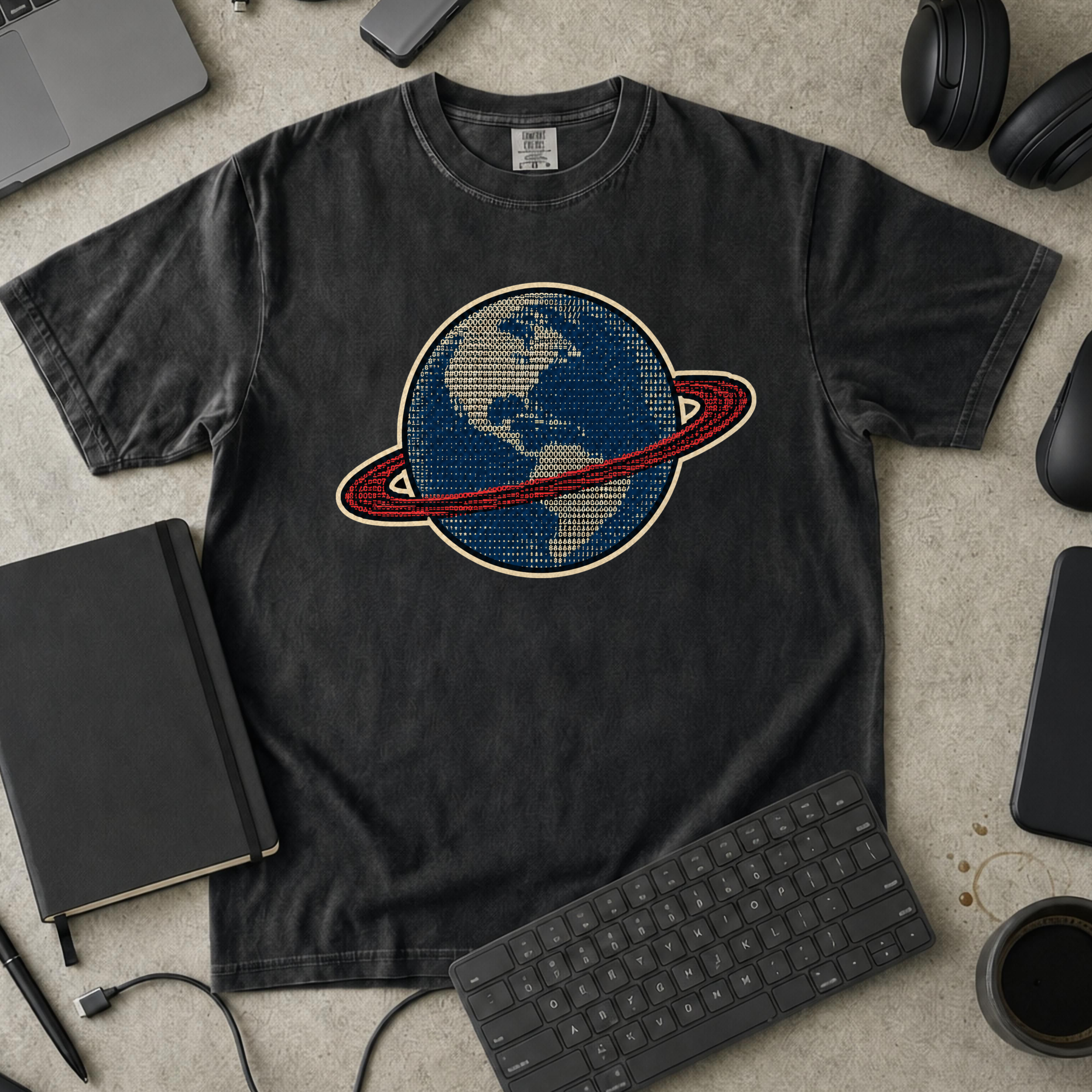 Earth Data Premium Shirt - Black mockup