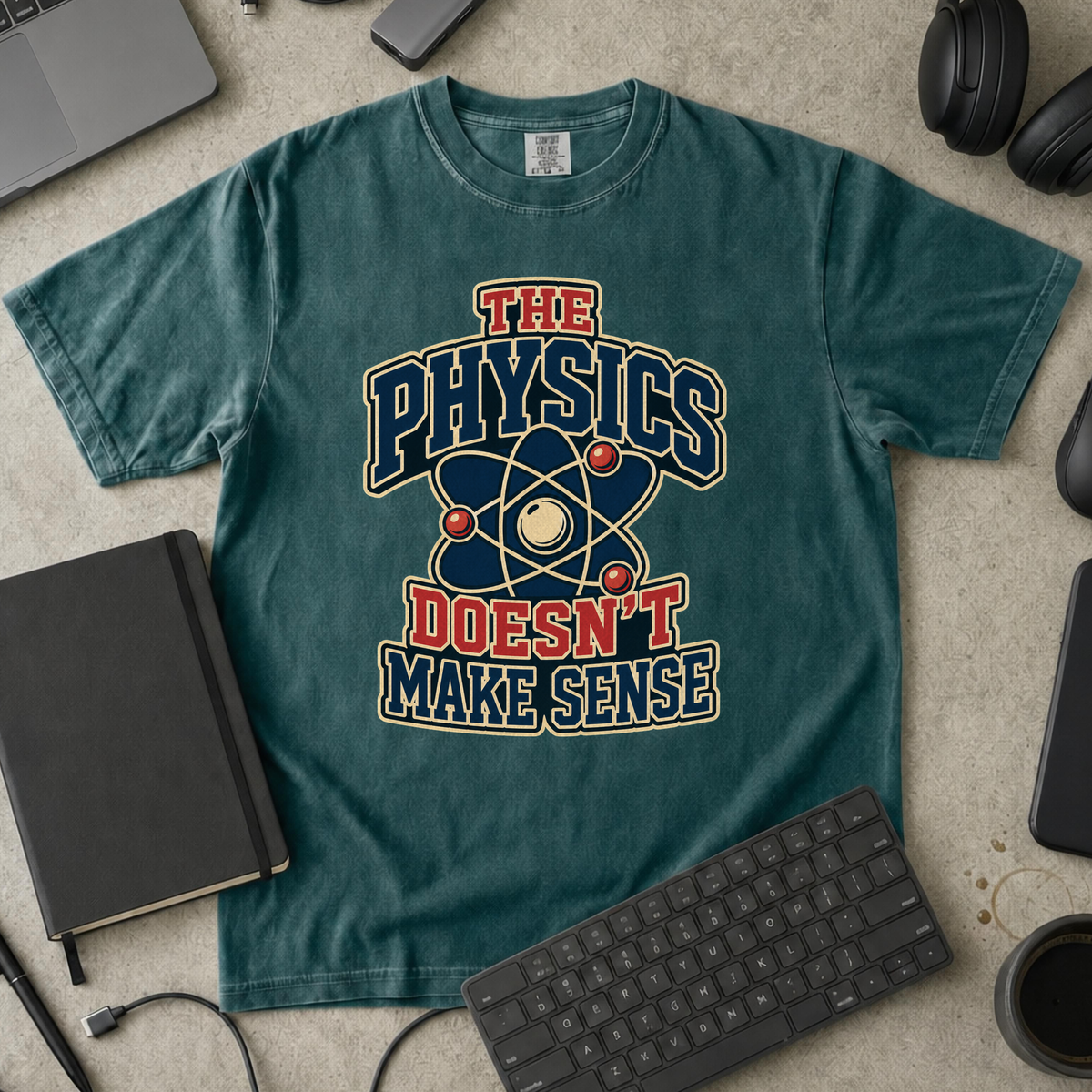 Nerd Collection Artwork T093 Premium Shirt - Blue Spruce mockup