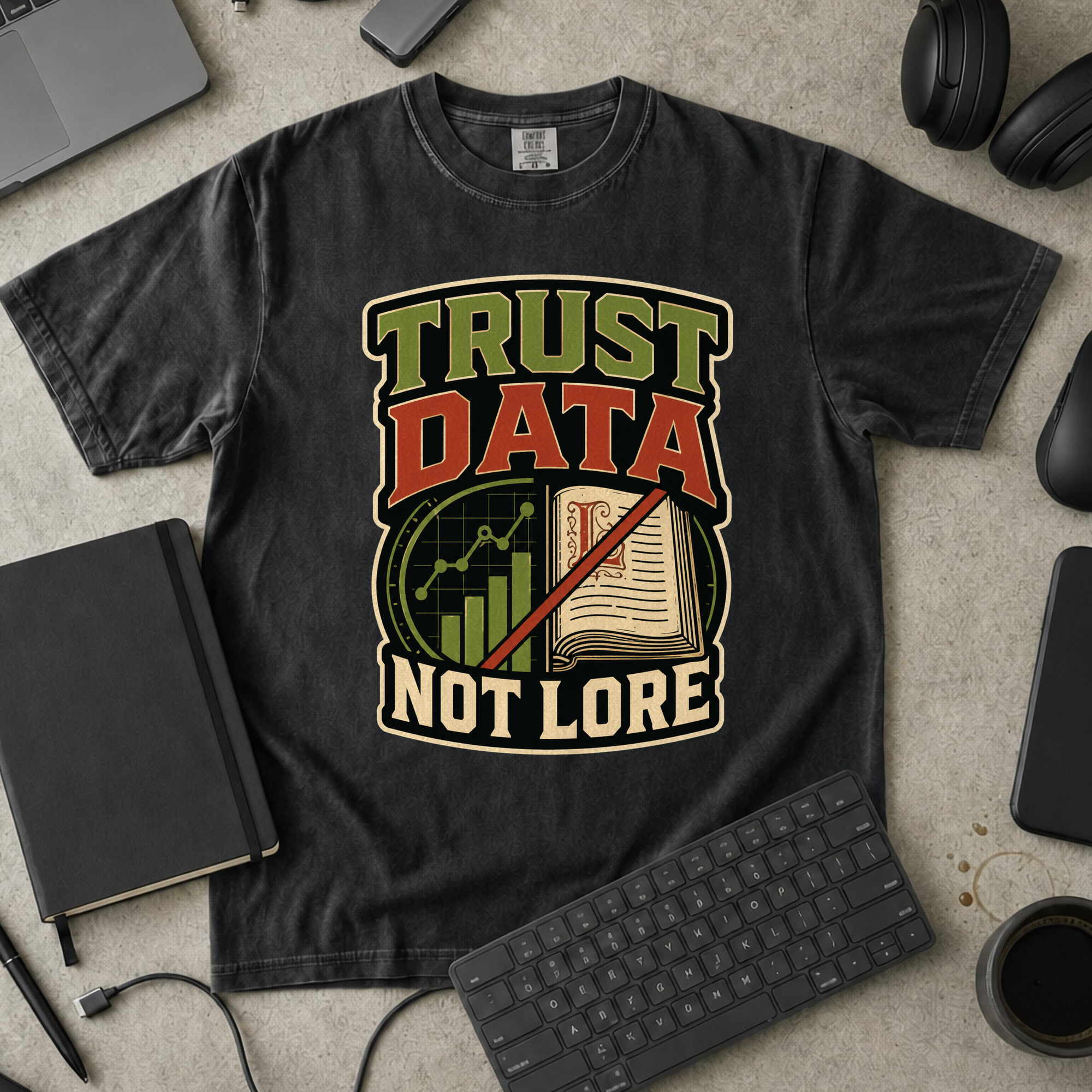 Nerd Collection Artwork T094 Premium Shirt - Black mockup