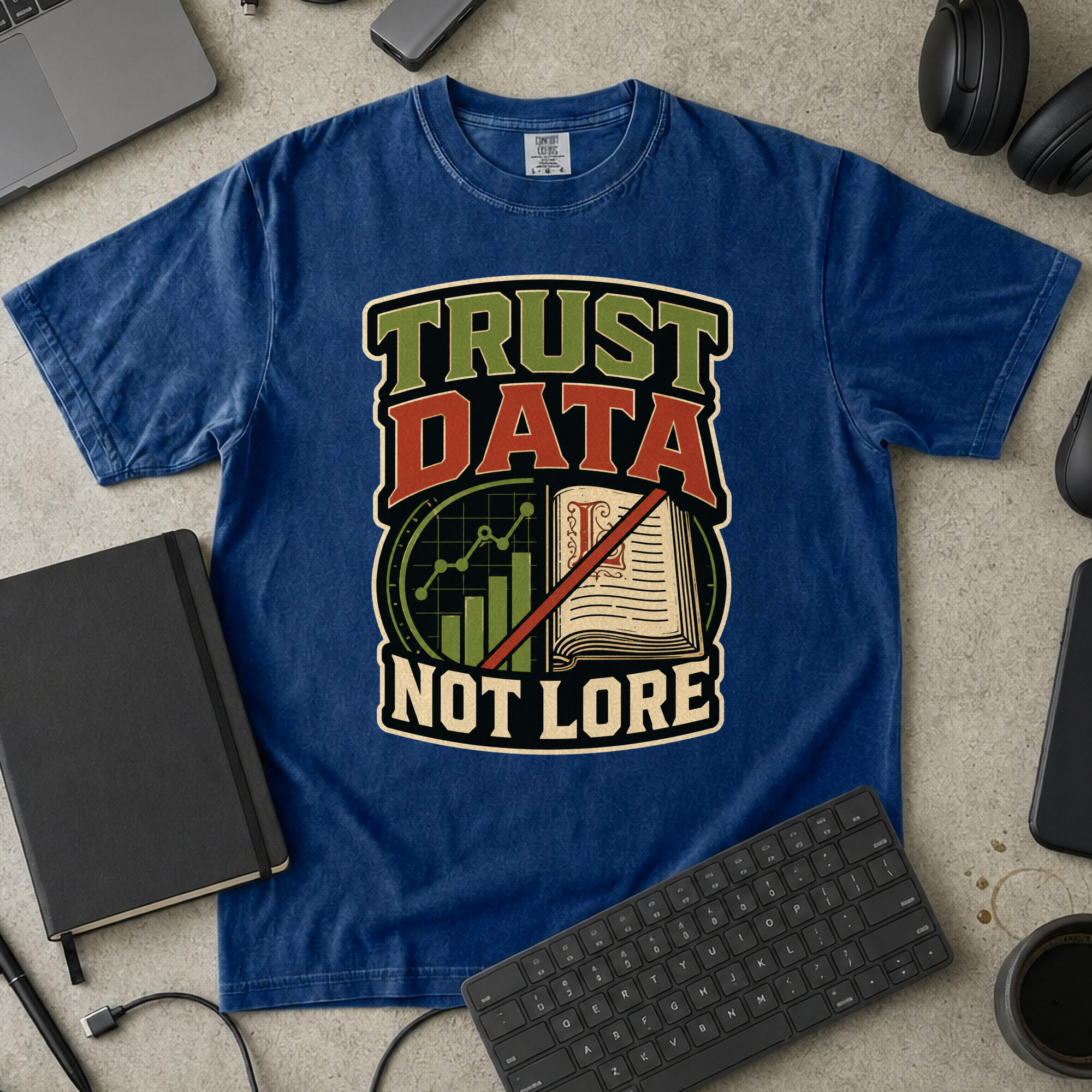 Nerd Collection Artwork T094 Premium Shirt - True Navy mockup