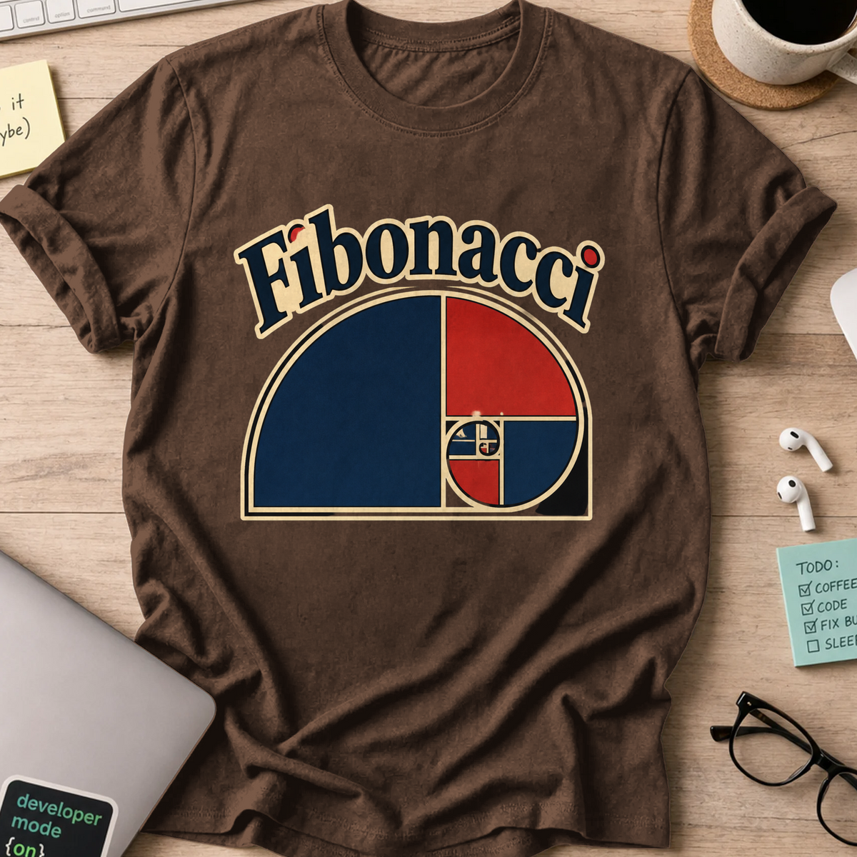 Nerd Collection Artwork T096 Shirt - Dark Chocolate mockup