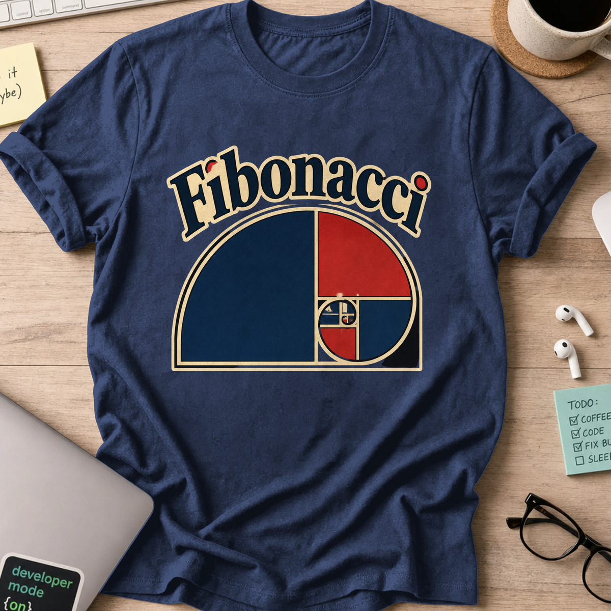 Nerd Collection Artwork T096 Shirt - Navy mockup