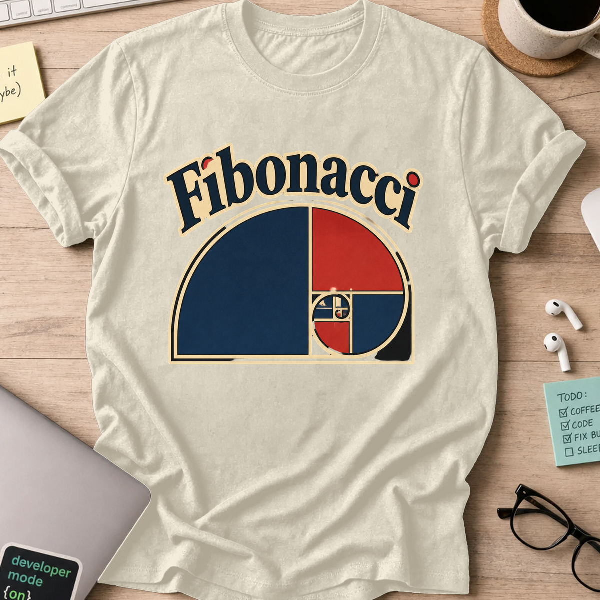 Nerd Collection Artwork T096 Shirt - Natural mockup