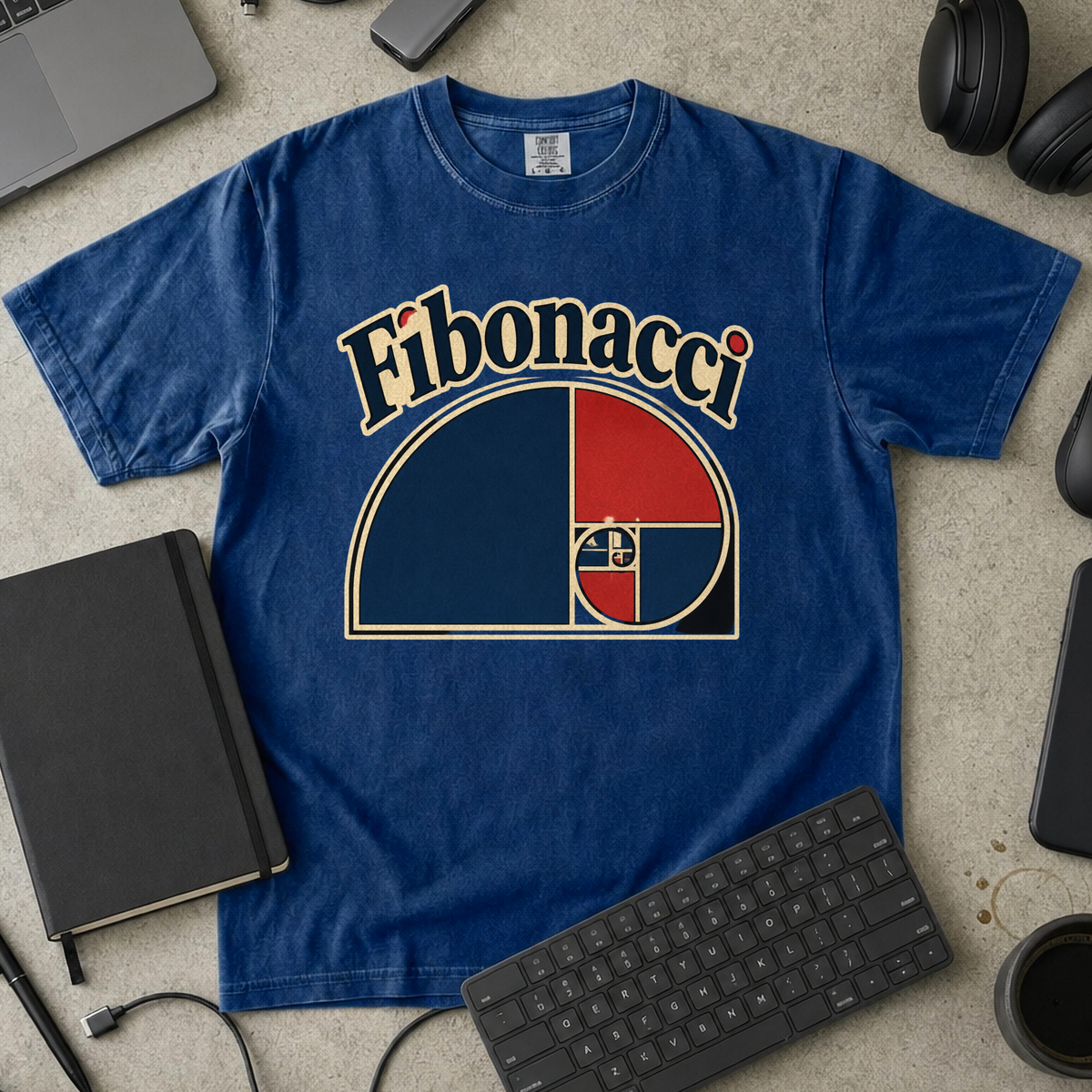 Nerd Collection Artwork T096 Premium Shirt - True Navy mockup