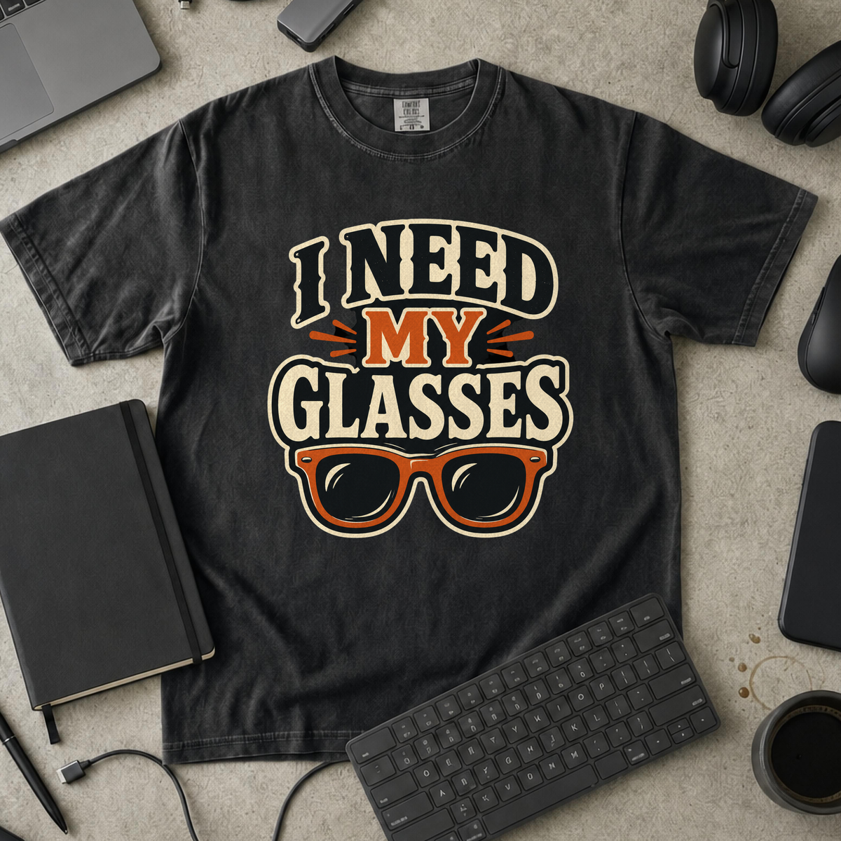 Nerd Collection Artwork T097 Premium Shirt - Black mockup
