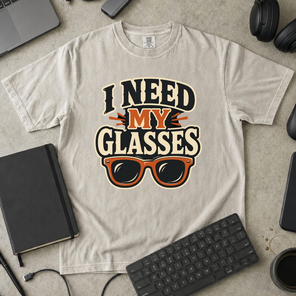 Nerd Collection Artwork T097 Premium Shirt - Ivory mockup